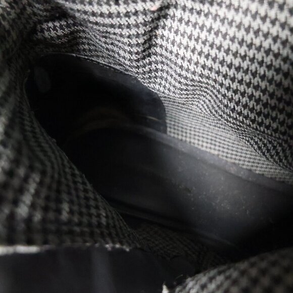 Tommy Hilfiger Black Faux Leather Gray Wool Like Tall Riding Buckle Boots - 9.5 - Picture 14 of 14